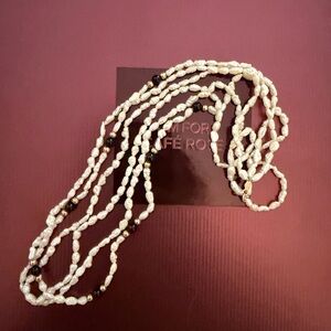 Vintage 14kt solid gold genuine baroque rice pearl 3-strand choker necklace